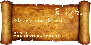 Répássy Ábel névjegykártya