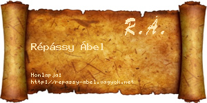 Répássy Ábel névjegykártya